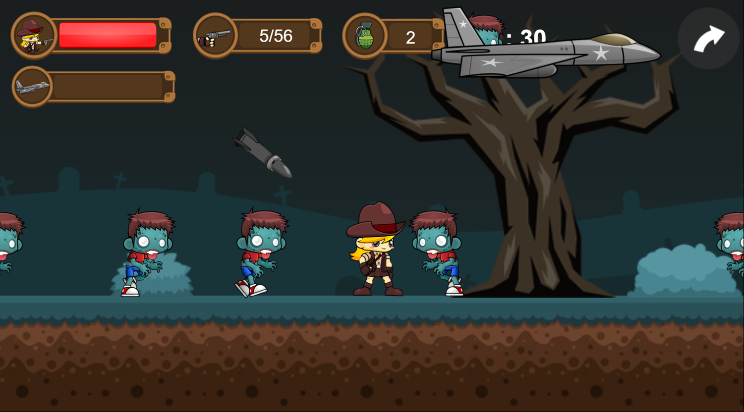 Zombie Attack Game Nuke Screenshot.