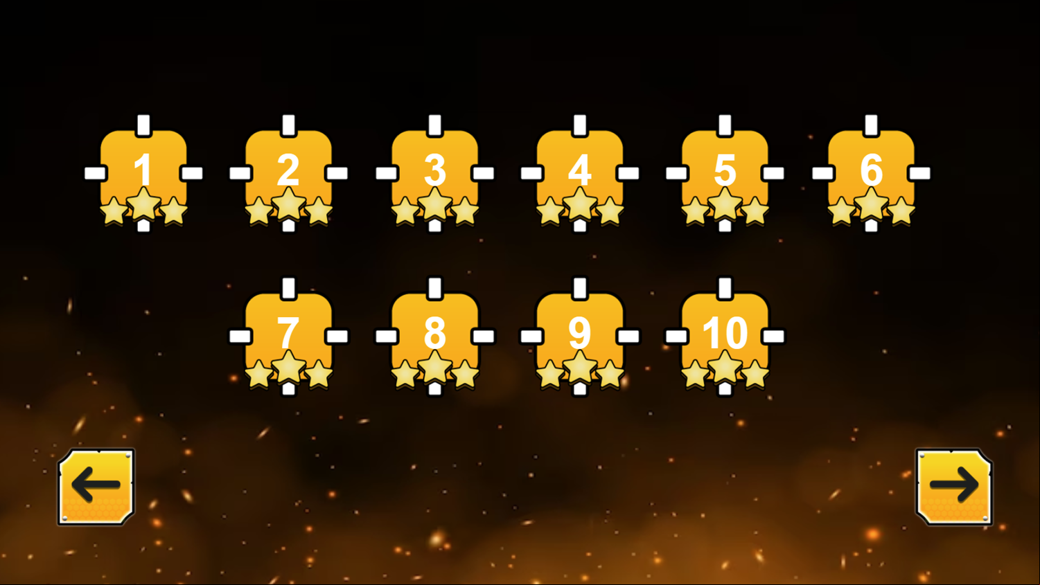 Zombie Ricochet Women Game Level Select Screen Screenshot.